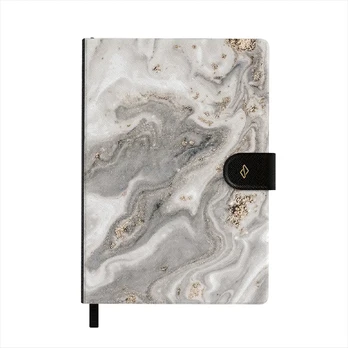 Snowstorm - Grey Marble Notebook, A5 (14.8 x 21cm) / Lined