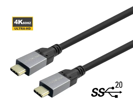Vivolink USB-C to USB-C Cable 0.5m Supports 20 Gbps data