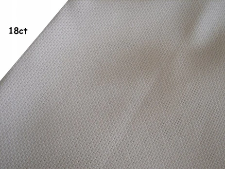 Aida Ct18 balta drobė, 72 akys/10 cm, plotis 75 cm