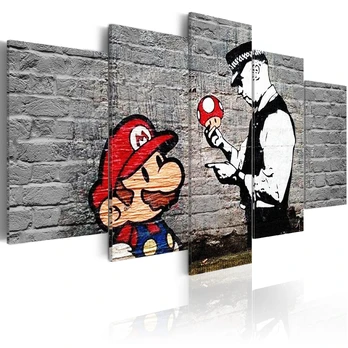 Artgeist Paveikslas - Super Mario Mushroom Cop (Banksy)