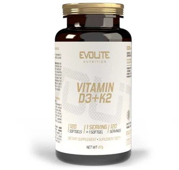 EvoLite Vitamin D3+K2 120 kaps. (Vitaminas d3 ir k2)