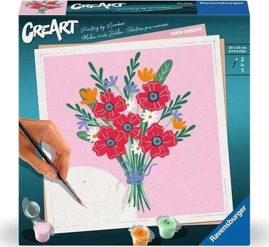 Ravensburger CreArt: aguonų puokštė