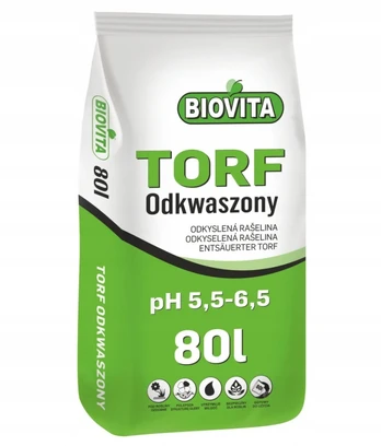 Nurūgštintas durpių substratas 5,5–6,5 80 l Biovita