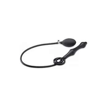 XR Brands Master Series Devils Rattle Inflatable Silicone Plug & Dual Ring