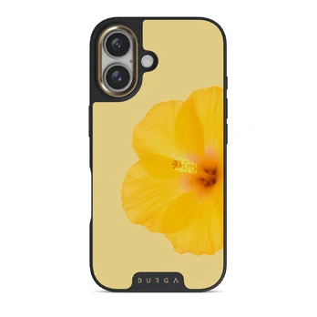 Hibiscus - iPhone 16 Plus Case, Elite Dark (MagSafe) / Gold