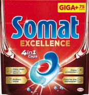 Indaplovių kapsulės SOMAT Excellence 4in1, 75 vnt. kaina
