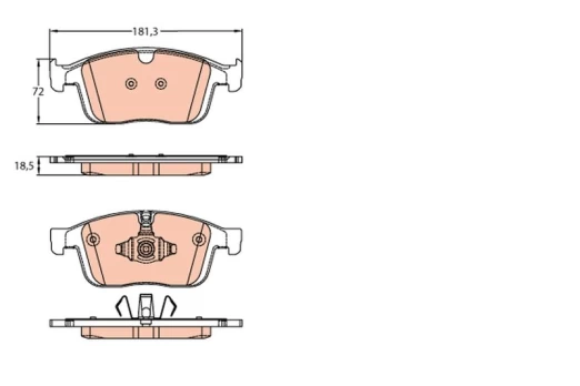 TRW GDB2146 Brake pad set