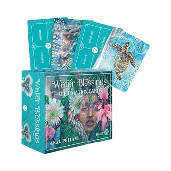 Vanduo Blessings Afirmacijų kortelės