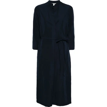Midi suknelė moterims, Mėlyna, Band collar pullover dress