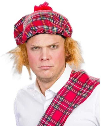 Festartikel Muller Rød Mr. Tartan hat