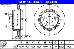 ATE 24.0114-0118.1 Brake Disc