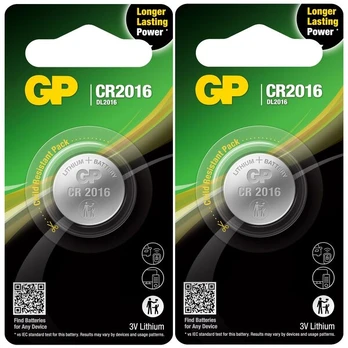 GP elementai CR2016, LITHIUM 3V, 2 vnt