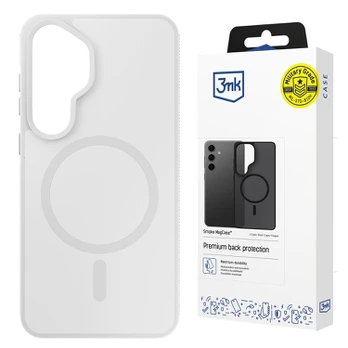 3mk Smoke MagCase for Samsung Galaxy S25 - white-transparent