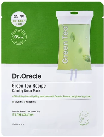 Dr. oracle - Greentea Recipe Calming Žalias Mask - Žalias - 10 sheet masks