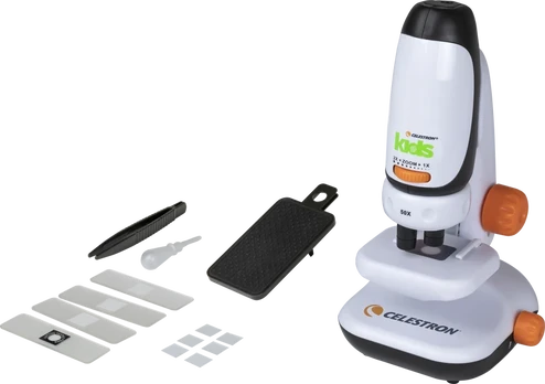 Mikroskopas vaikams Celestron su telefono adapteriu