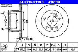 ATE 24.0116-0110.1 Brake Disc kaina