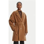 PINKO Vilnonis paltas 105685 A2SM Ruda Regular Fit