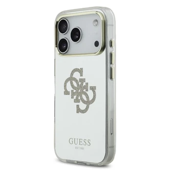 Guess PC TPU Mirror 4G Glitter Logo MagSafe Case for iPhone 17 Pro Max Gold