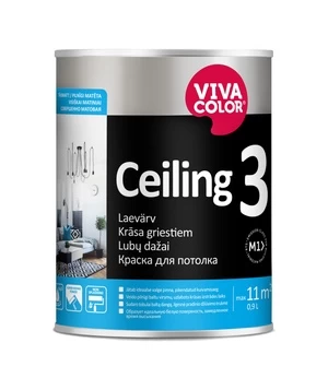Dažai Vivacolor Ceiling 3, balta, 0.9 l