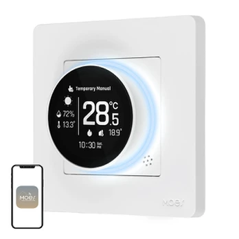 Moes Star Ring Zigbee išmanusis termostatas elektriniam šildymui 16A GB, baltas
