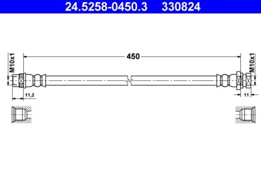 Stabdžių žarnelė ATE 24.5258-0450.3