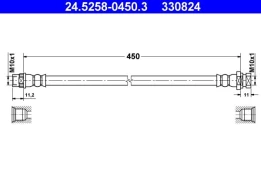 Stabdžių žarnelė ATE 24.5258-0450.3 kaina