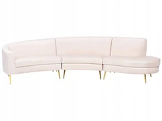 Sofa Beliani Moss, smėlio, 85 x 350 cm x 87 cm