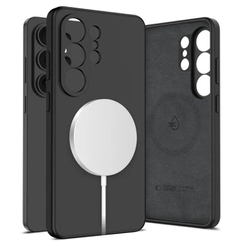 Juodas dėklas Samsung Galaxy S26 Ultra telefonui "Tech-Protect Liquid Silicone Magsafe"