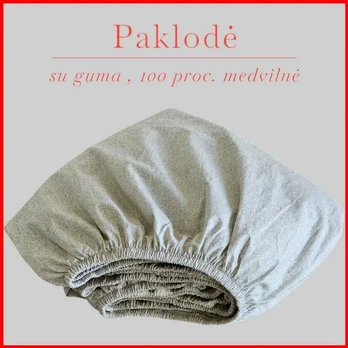 Paklodė su guma - 180x200+20cm.