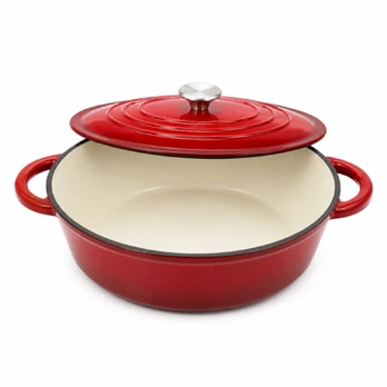 Ovalus emaliuotas ketaus puodas, 5,5L
