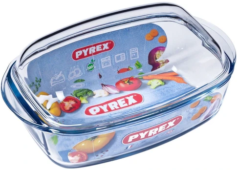 Stiklinis indas Pyrex Essentials, 37 cm x 22 cm, skaidri, 7 l