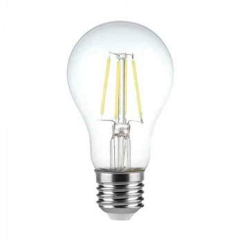 V-tac 4W LED filamentinė lemputė, A60, E27, 6500K