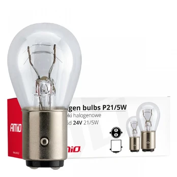 AMiO halogeninės lemputės P21 / 5W BAY15D 24V 21W / 5W 10vnt. (E4)