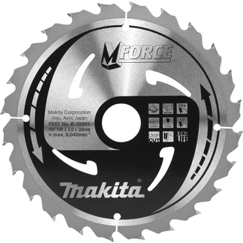 Diskinio pjūklo diskas Makita B-32041 M-FORCE, 190 x 30 mm, 24T