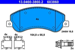 ATE 13.0460-3860.2 Brake pad set