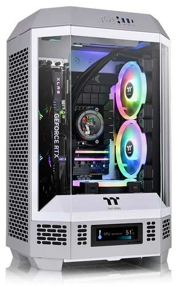 Thermaltake The Tower 300 (hellgrau, Tempered Glass)
