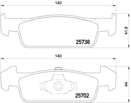 Stabdžių trinkelių rinkinys, diskinis stabdys BREMBO P68060