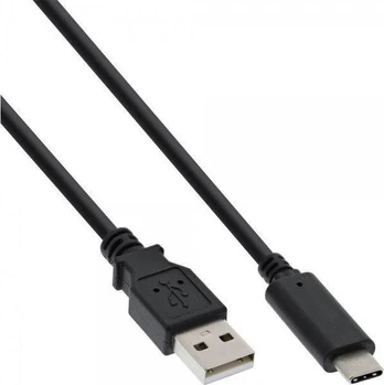 „Kabelis“ USB „InLine“ USB-A – USB-C 3 m Juodas (35733)