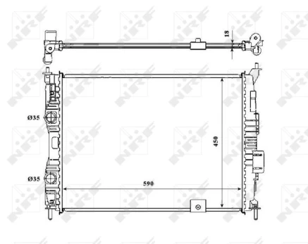 Variklio radiatorius NRF NRF 53846