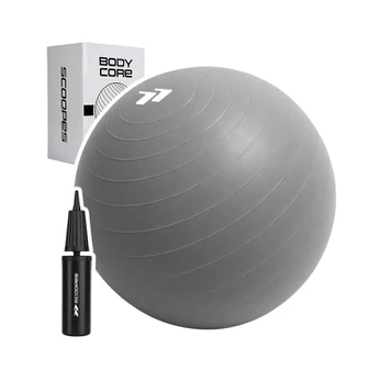 Gimnastikos kamuolys BodyCore 75 cm, pilkas
