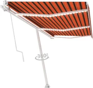 Markizė su led/vėjo jutikliu, oranžinė/ruda, 600x300cm kaina