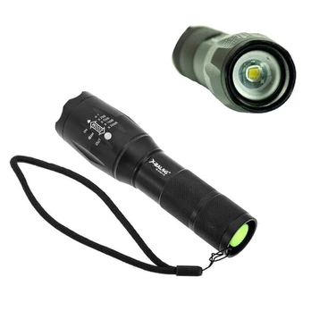 USB taktinis LED žibintuvėlis 100000 val.