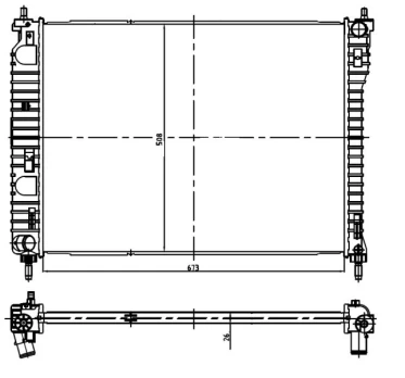 Variklio radiatorius NRF NRF 550013