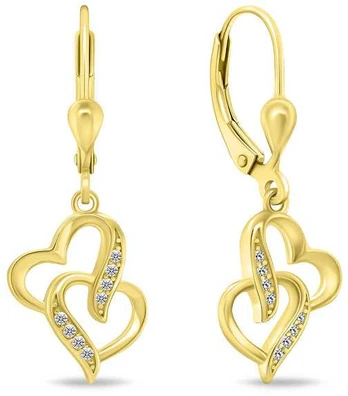 Brilio Silver Brilio Sidabrinis Romantic auksinis-plated earrings Heart EA467Y