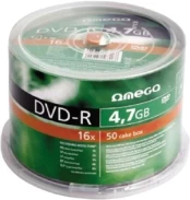 Diskų komplektas Omega DVD-R 4.7 GB 16x, 4.7 GB, 50vnt. kaina