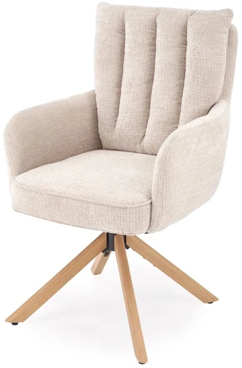 K594 chair, beige / natural oak