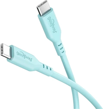 Goobay USB-C Silicone Cable, 1.5 m, turquoise