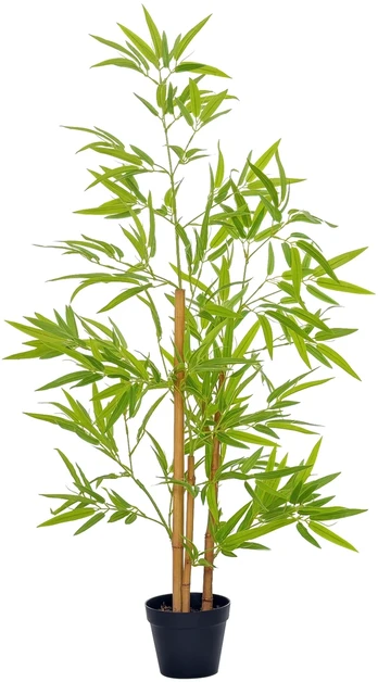 Aosom Dirbtinis bambukas su vazonu, žalias, 120 cm
