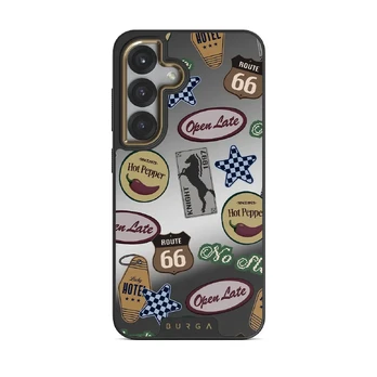 Open Late - Samsung Galaxy S25 Plus Case, Elite Mirror Dark (Magnetic) / Gold