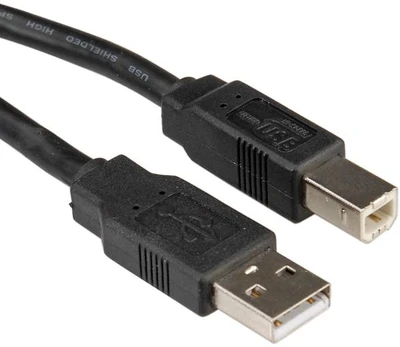 ROLINE USB 2.0 Cable - Type A-B 0.8 m - 0.8 m - USB A - USB B - USB 2.0 - Male/Male - Juodas